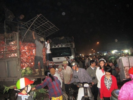 Hàng ngàn người chen chân trong chợ đầu mối lúc 2h sáng - 2