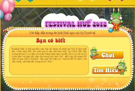 Ra mắt game kiến thức thú vị về Festival Huế