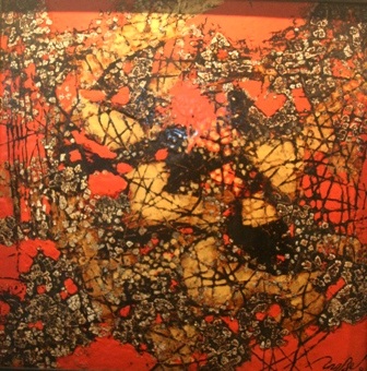 Xem bộ tranh mới của “bậc thầy” tranh sơn mài trừu tượng Huế 