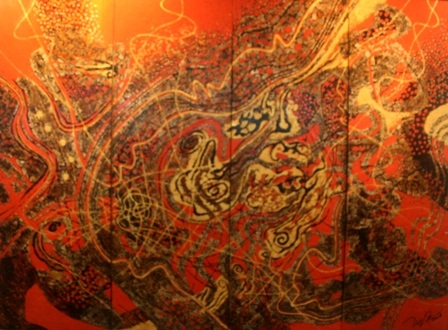 Xem bộ tranh mới của “bậc thầy” tranh sơn mài trừu tượng Huế 