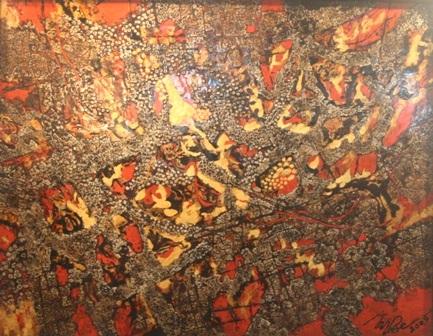 Xem bộ tranh mới của “bậc thầy” tranh sơn mài trừu tượng Huế 