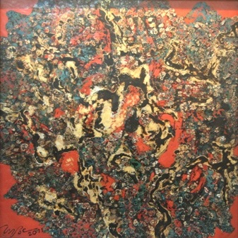 Xem bộ tranh mới của “bậc thầy” tranh sơn mài trừu tượng Huế 