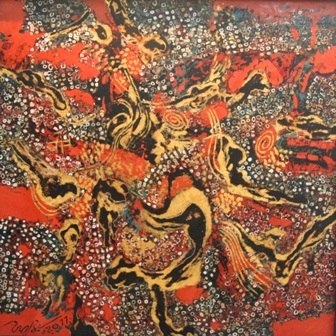 Xem bộ tranh mới của “bậc thầy” tranh sơn mài trừu tượng Huế 