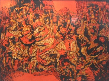 Xem bộ tranh mới của “bậc thầy” tranh sơn mài trừu tượng Huế 