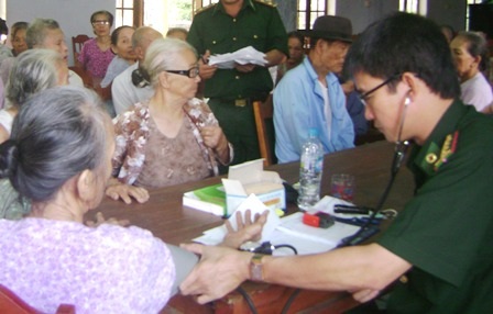 Khám và cấp thuốc miễn phí cho 300 dân nghèo, neo đơn xã ven biển