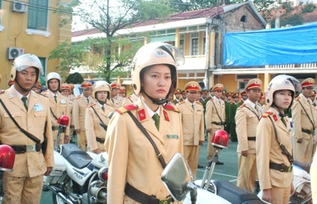 Có cả những bóng hồng trong lực lượng cảnh sát giao thông tại tổ công tác đặc biệt