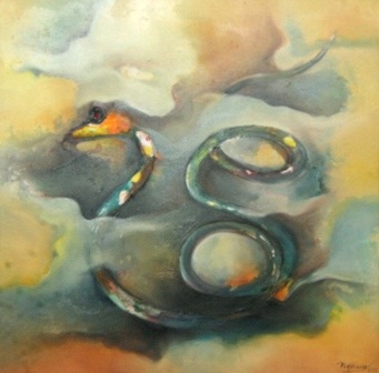 Quý Tỵ - Nguyễn Hùng (sơn mài)