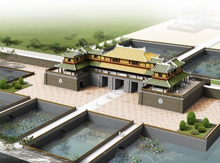 Phối cảnh toàn bộ không gian Ngọ Môn sau khi trùng tu