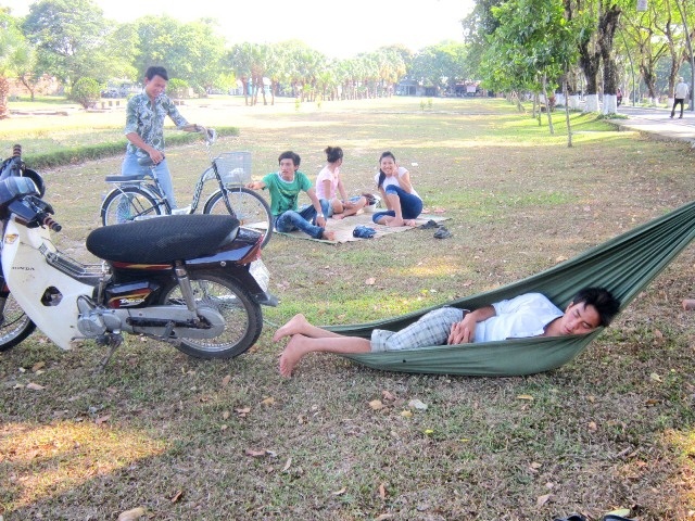 Công viên là nơi trốn nóng lý tưởng.