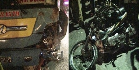 Bắt tài xế xe ô tô khách gây tai nạn chết người - 1 Hình ảnh từ vụ tai nạn chết người do xe ô tô khách gây ra