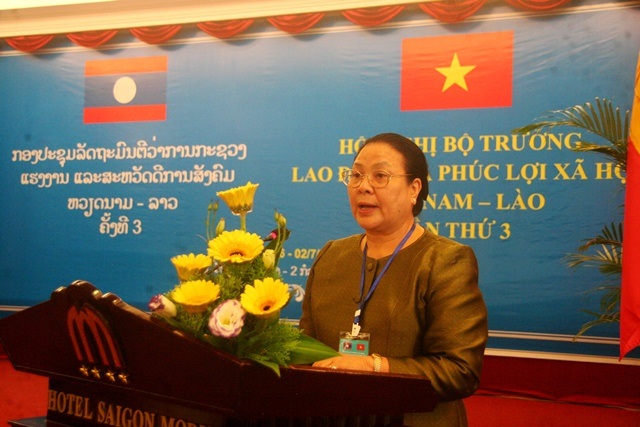 Việt Nam - Lào tăng cường hợp tác trong lĩnh vực lao động và phúc lợi xã hội - 1 Bà Onechanh Thammavong, Bộ trưởng Bộ LĐPLXH Lào