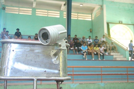 Ngắm thí sinh khối T thi chạy con thoi - 11 Giám sát chặt chẽ ở phía ngoài và trong màn hình