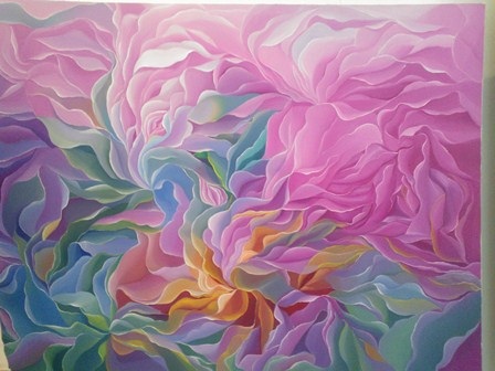 Xem tranh đầy tình cảm của nữ họa sĩ nhân ngày 20-10 - 10 Thì những bức tranh về chủ đề Yêu có màu sắc đam mê, nồng nàn, rực cháy