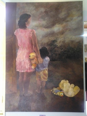 Xem tranh đầy tình cảm của nữ họa sĩ nhân ngày 20-10 - 7 Yêu 2 - 120cmx160cm