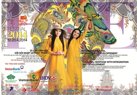 Hình ảnh poster Festival Huế 2014 đẹp rạng rỡ