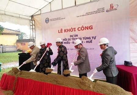 Phục hồi nơi thờ các bậc thân huân có công với vua Nguyễn - 2 Lễ khởi công phục hồi nơi thờ các bậc thân huân có công với vua Nguyễn