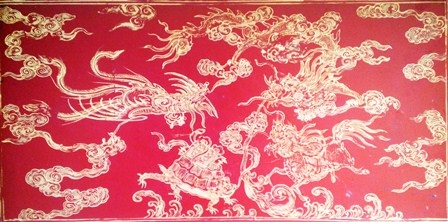 Xem “ngựa hóa rồng” lấy may cả năm Giáp Ngọ (II) - 2 Hình ảnh Long Mã tinh xảo trên hộp gỗ hoàng gia với chất liệu sơn son thếp vàng