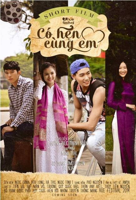Phim ngắn về tình yêu giới trẻ gây "sốt" tại Festival Huế 2014 - 1 Poster phim với nét đẹp khỏe khoắn các diễn viễn, người mẫu trẻ