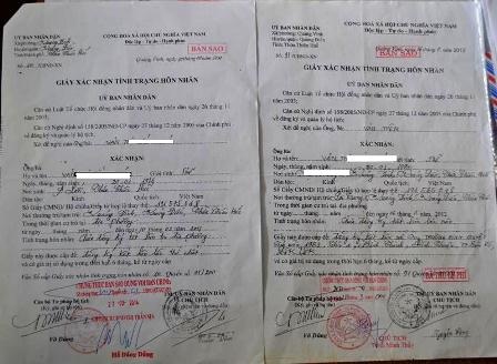 Cán bộ xã “tiếp tay” cho cô gái có 2 giấy đăng ký kết hôn - 1 Hy hữu chuyện xã “tiếp tay” cho cô gái có 2 giấy kết hôn