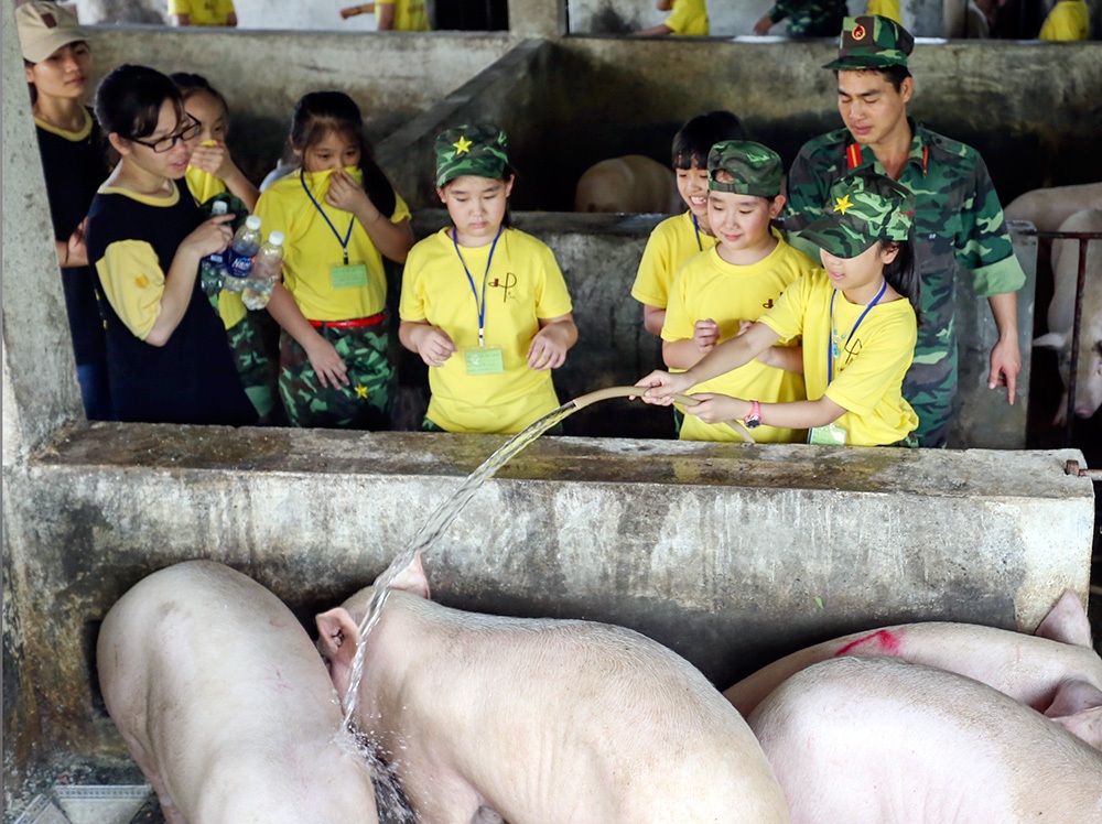 Cùng những trải nghiệm thực tế qua các sinh hoạt chăn nuôi trong doanh
trại.