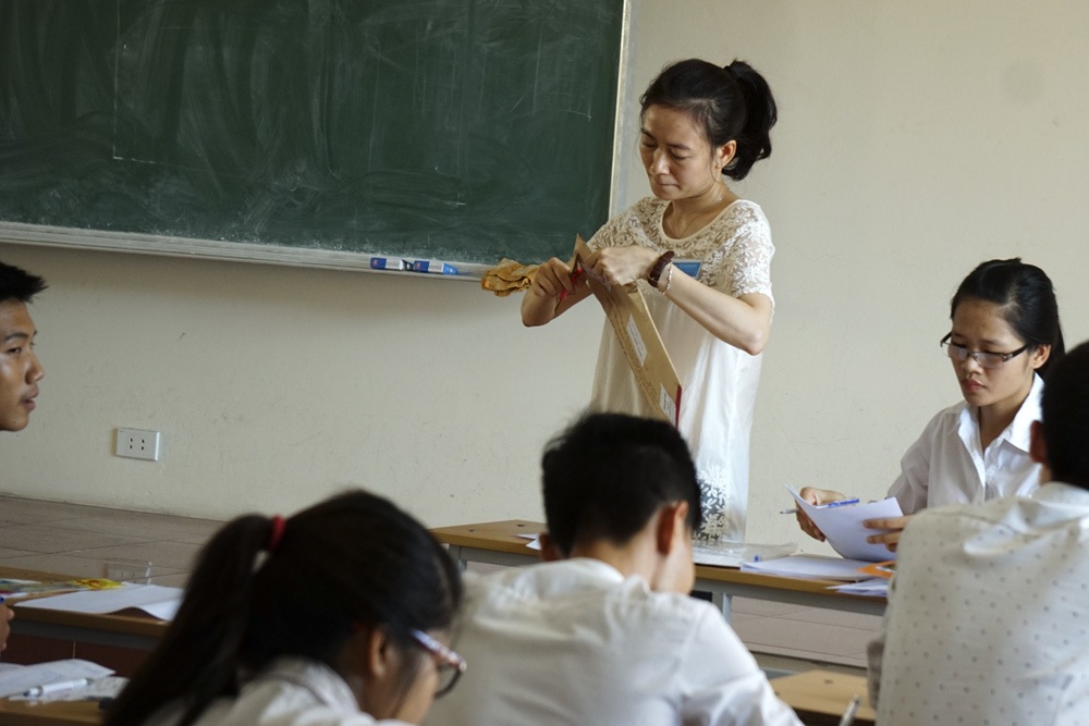 Chùm ảnh: Thí sinh dự thi trong nắng nóng cao điểm - 13 Thí sinh Lê Văn Sơn của Quân chủng Phòng không Không quân.