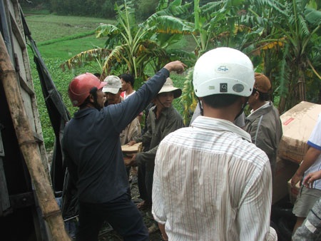 Tài xế ngủ gật, xe lộn nhào xuống ruộng rau muống  - 2 Tài xế ngủ gật, xe lộn nhào xuống ruộng rau muống  - 2