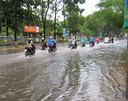 Đại lộ thành “sông” sau trận mưa lớn - 4 Đại lộ thành “sông” sau trận mưa lớn - 4