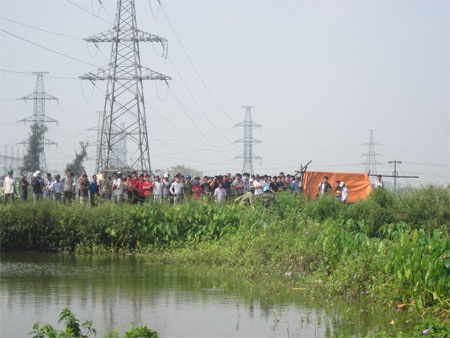 Hồ cá nơi phát hiện xác chết