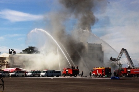 Chữa cháy, cứu nạn cứu hộ tại buổi diễn tập.