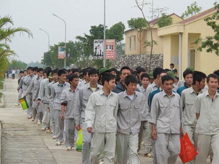 Các học viên đang được cai nghiện tại Trung tâm Cai nghiện ma túy số 2 - TP Hà Nội.