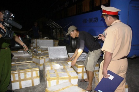 Số động vật hoang dã trên xe khách