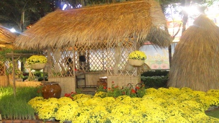 Ngôi nhà tranh đặc trưng cho vùng Nam Bộ.