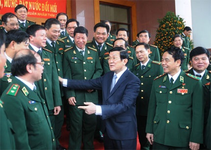 Chủ tịch nước Trương Tấn Sang: Phải quan tâm rèn binh, chỉnh cán - 1 Chủ tịch nước Trương Tấn Sang: Phải quan tâm rèn binh, chỉnh cán