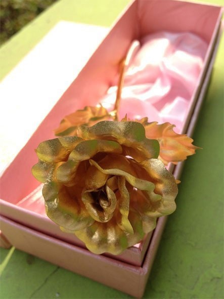 Săn hoa dát vàng dịp Valentine - 3 Hoa hồng dát vàng hút khách, bất chấp những cảnh báo vàng có thể là giả (Ảnh minh hoạ)