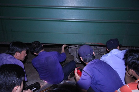 Hiện trường vụ trật bánh tàu