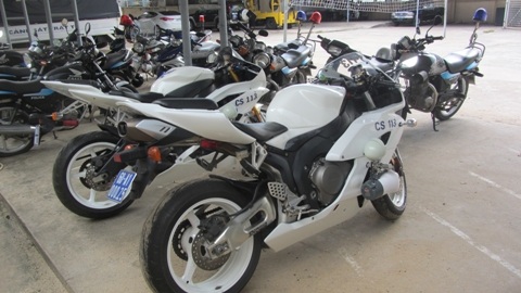 Dàn 3 xe mô tô khủng mà Cảnh sát 113 Đồng Nai vừa được nhận (ảnh: N.D)