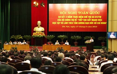 Bế mạc Hội nghị sơ kết 2 năm đẩy mạnh học tập và làm theo lời Bác - 1 Toàn cảnh Hội nghị. Ảnh: Lâm Khánh – TTXVN