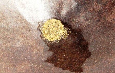 Những vảy vàng thu được