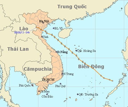 Bão số 6 đã suy yếu thành vùng áp thấp - 1 Bão số 6 đã suy yếu thành vùng áp thấp