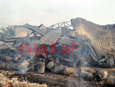 Hiện trường vụ nổ.