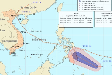 Lại xuất hiện áp thấp nhiệt đới gần Biển Đông - 1 Philippin nhiều nguy cơ phải hứng chịu một cơn bão mới ngay sau cơn bão hủy diệt Haiyan