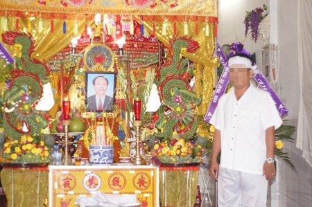 Gia đình đang tổ chức lễ tang cho ông Thiên