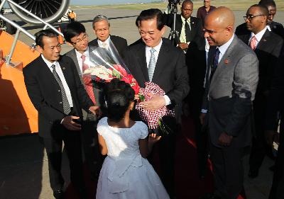 Thủ tướng Nguyễn Tấn Dũng gặp Thủ tướng Hà Lan Mark Rutte. Ảnh: Đức Tám/TTXVN