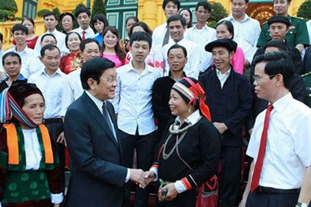 Chủ tịch nước gặp mặt điển hình tiên tiến tỉnh Hà Giang - 1 Chủ tịch nước gặp mặt điển hình tiên tiến tỉnh Hà Giang
