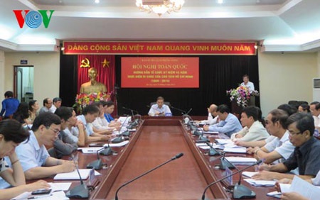 Kỷ niệm 45 năm thực hiện Di chúc của Chủ tịch Hồ Chí Minh - 1 Điểm cầu Hội nghị tại số 7 Nguyễn Cảnh Chân (Ảnh: Nguyên Nhung)