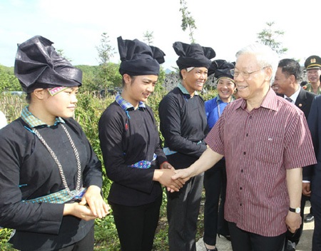 Tổng Bí thư Nguyễn Phú Trọng thăm, làm việc tại Hà Giang