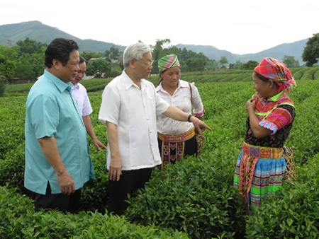 Tổng Bí thư Nguyễn Phú Trọng thăm, làm việc tại tỉnh Tuyên Quang