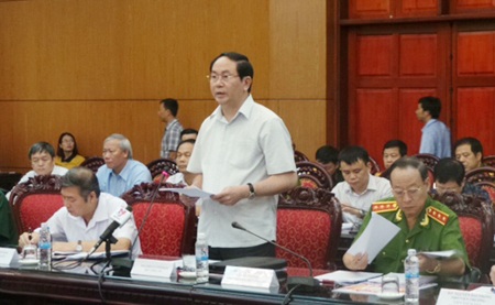 Kiên quyết phòng, chống bức cung, nhục hình và những vi phạm pháp luật khác trong hoạt động điều tra tội phạm - 1 Bộ trưởng Trần Đại Quang phát biểu tại phiên họp.
