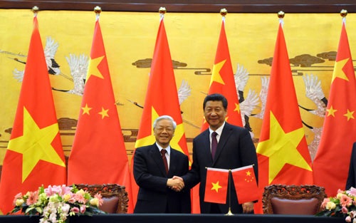 Toàn văn Thông cáo chung Việt Nam - Trung Quốc - 1 Tổng Bí thư Nguyễn Phú Trọng và Tổng Bí thư -
Chủ tịch nước Trung Quốc Tập Cận Bình
