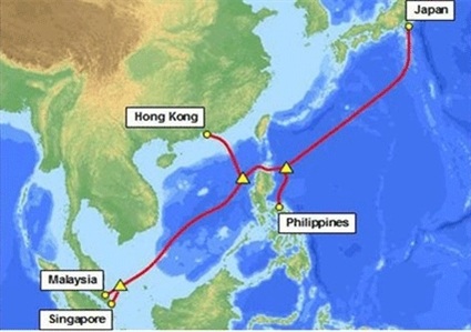 Tuyến cáp dữ liệu nhanh nhất châu Á đi vào hoạt động.